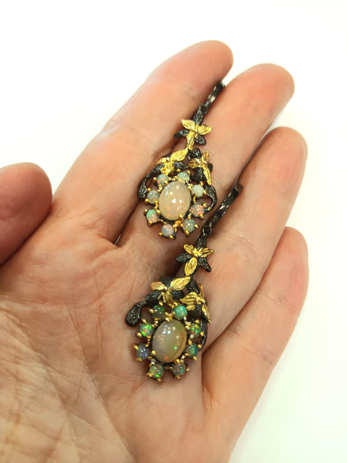 Varavīksnes opāla auskari